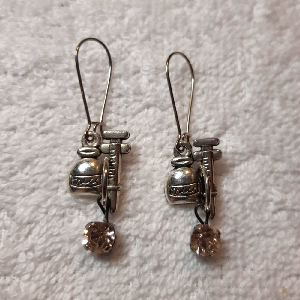 Medically inspired pierced earrings
